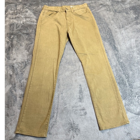 Cremieux Premium Denim Straight Leg Jeans Mens 32x32 Khaki Casual Pants - Picture 1 of 15